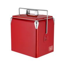 Red Vintage Metal Cooler by Foster & Rye Foster & Rye