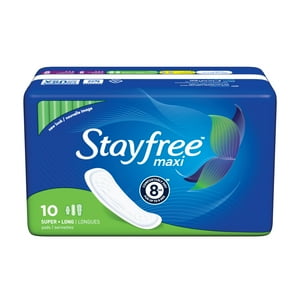 Stayfree Maxi Pads (Without Wings), Super Absorbency, 10ct Stayfree