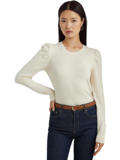 Cotton-Blend Puff-Sleeve Sweater LAUREN Ralph Lauren