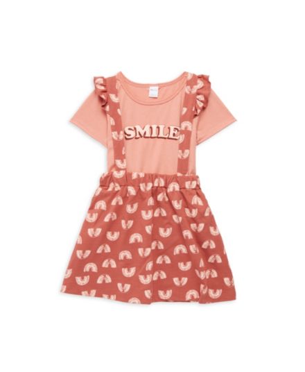 Little Girl's 2-Piece Smile Graphic T-Shirt &amp; Skirt Set PL Kids