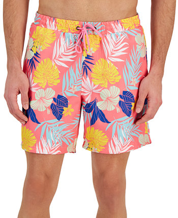 Мужские плавки с цветочным принтом гибискуса 7 дюймов, созданные для Macy's Club Room