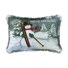 C&F Home Skiing Snowman Christmas Throw Pillow C&F Home