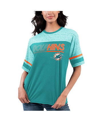 Женская спортивная футболка Aqua Miami Dolphins G-III