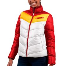 Women's G-III 4Her by Carl Banks  White/Red Kansas City Chiefs New Star Quilted Full-Zip Jacket In The Style