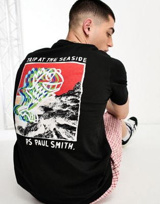 Черная футболка PS Paul Smith с морским принтом на спине эксклюзивно для ASOS PS Paul Smith