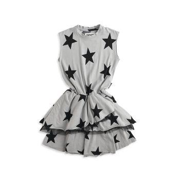 Little Girl's &amp; Girl's Star-Print Layered Dress Nununu