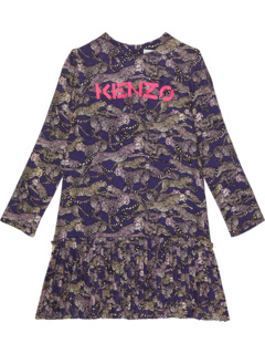Платье с длинными рукавами и леопардовым принтом (для маленьких/больших детей) Kenzo Kids