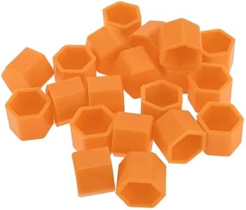 20 Pcs Wheel Lug Nut Bolt Rims Tire Nut Screws Dust Cap Cover Nut Protection Silicone Orange 2.2x19x20.2mm Partuto