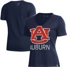 Женская темно-синяя футболка с V-образным вырезом и логотипом Under Armour Auburn Tigers Under Armour