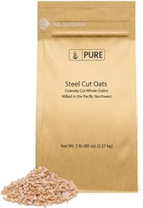 Pure Original Ingredients Steel Cut Oats (5 lb) Irish Oatmeal, Eco-Friendly Packaging Pure Original Ingredients