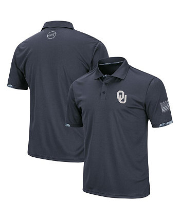 Мужская темно-серая рубашка-поло Oklahoma Sooners OHT в стиле милитари в стиле милитари с камуфляжным принтом Colosseum