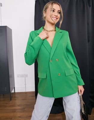 Зеленый двубортный пиджак In The Style x Billie Faiers — часть комплекта In The Style
