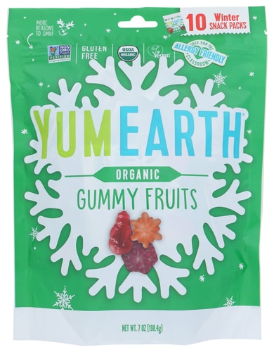 Фруктовое ассорти из сезонных органических желейных фруктов Yum Earth без глютена — 19,8 г каждый / упаковка из 10 шт. Yum Earth