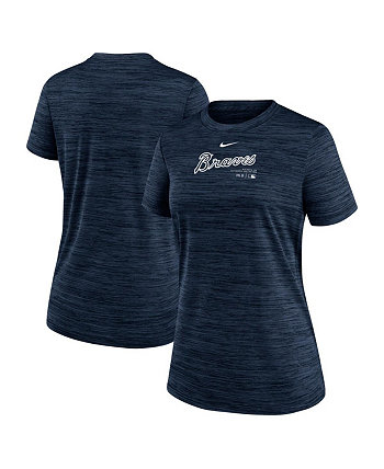 Women's Navy Atlanta Braves Authentic Collection Velocity Performance T-shirt Nike