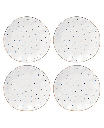 Blue Bay Dots Dinner Plates, Set of 4 Lenox