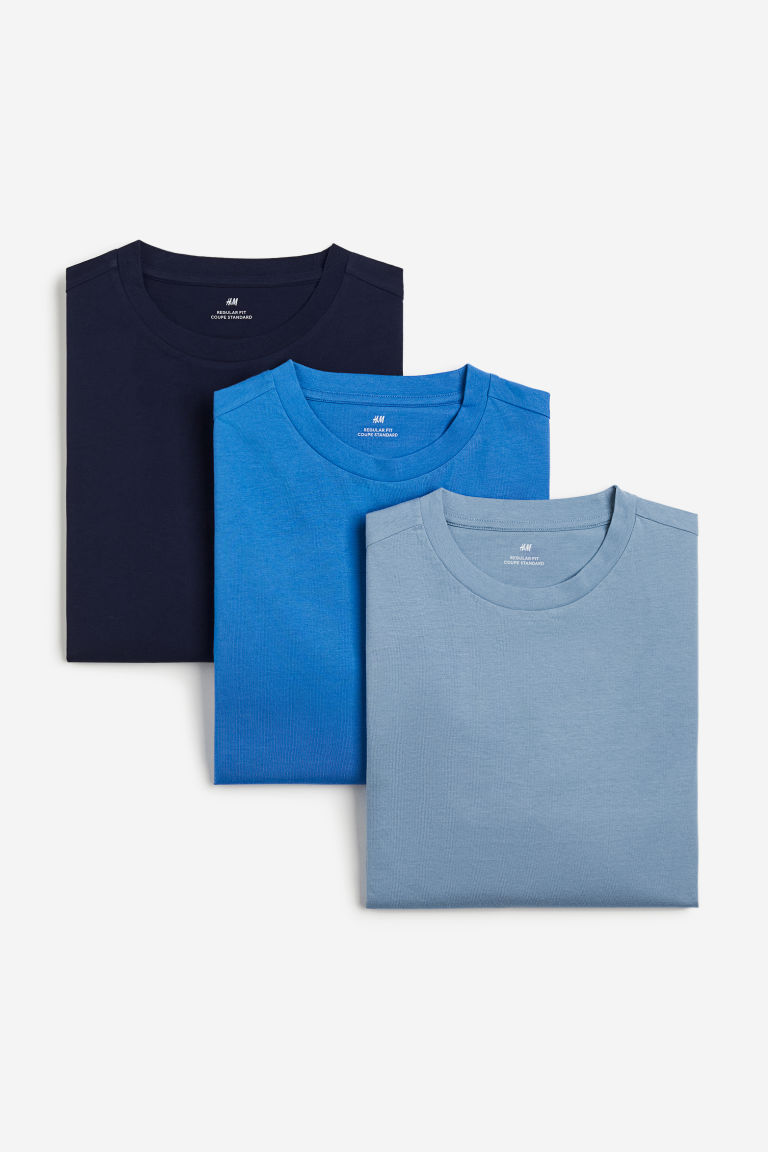 Набор из 3 рубашек из джерси стандартного кроя H&M