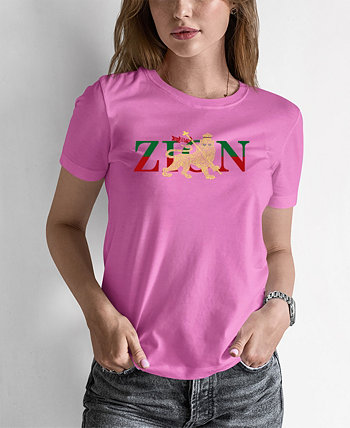 Женская футболка Word Art Zion One Love для юниоров LA Pop Art