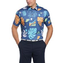 Мужская футболка-поло для гольфа Grand Slam с короткими рукавами и тропическим принтом Grand Slam