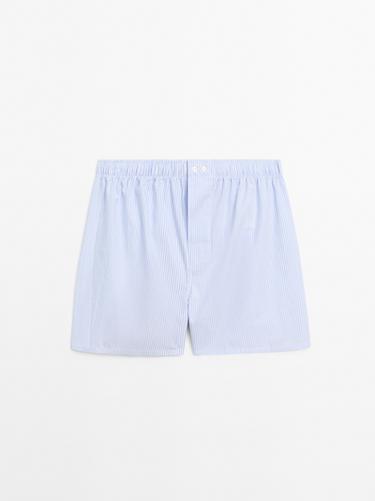 100% cotton striped boxers Massimo Dutti