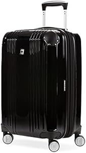 SwissGear 7786 Hardside Expandable Luggage with Spinner Wheels, Black, Carry-On 20-Inch SwissGear