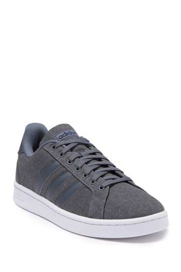 Adidas grand hot sale court grey