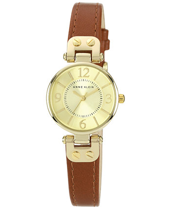 Женские часы с коричневым кожаным ремешком 10-9442CHHY Anne Klein