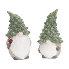 Melrose Christmas Tree Gnome Figurine Table Decor 2-piece Set Melrose