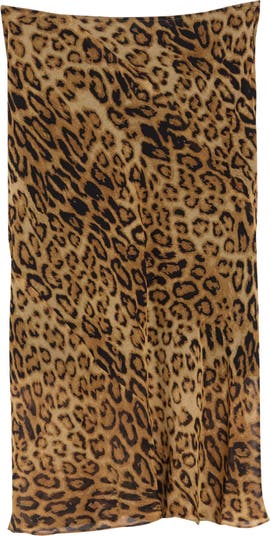 Шелковая юбка Relana с леопардовым принтом NILI LOTAN