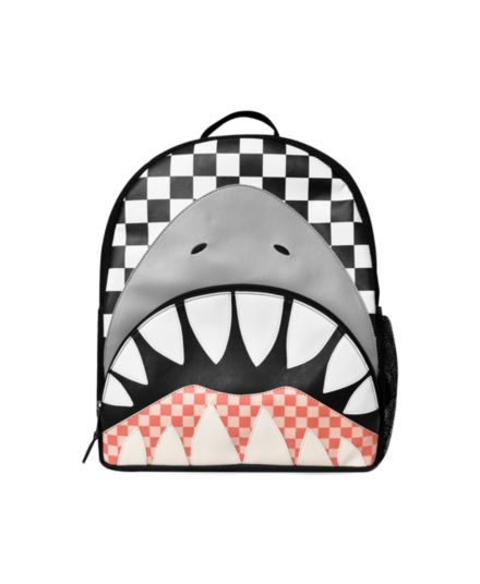 Boy&#8217;s Shark Checkered Large Backpack OMG Accessories