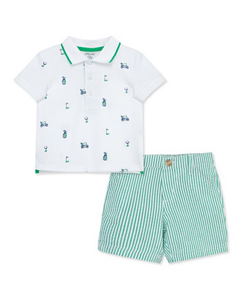 Комплект шорт-поло для гольфа для маленьких мальчиков Little Me