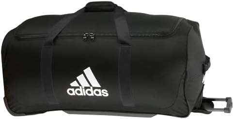 adidas Team XL 2 Wheel Duffel Bag, Black, One Size Adidas