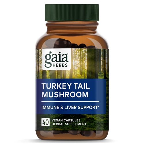 Turkey Tail Mushroom -- 40 Vegan Capsules (Веганские капсулы) Gaia Herbs