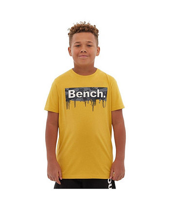 Желтая футболка с камуфляжным принтом для мальчиков Child Boy Bench DNA