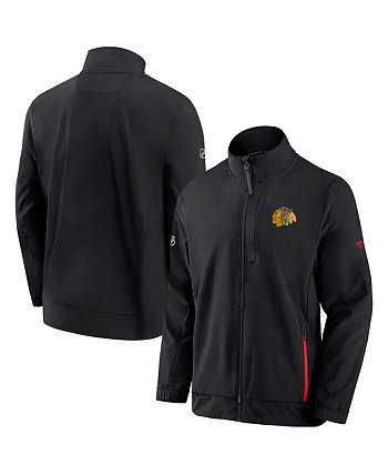 Мужская черная куртка Chicago Blackhawks Authentic Pro Rink Coaches с молнией во всю длину Fanatics