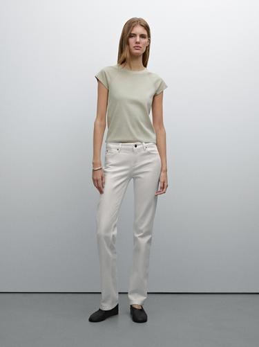 Low-rise straight-leg jeans Massimo Dutti