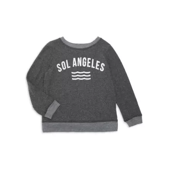 Маленькая девочка & amp; Толстовка с логотипом Girl's Waves Sol Angeles