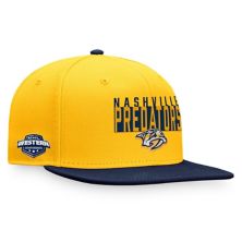 Men's Fanatics Branded Gold/Navy Nashville Predators Fundamental Colorblocked Snapback Hat Fanatics