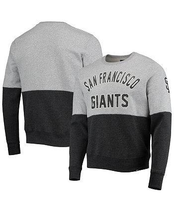 Мужская двухцветная толстовка-пуловер Team '47 с меланжевым серым и черным меланжевым покрытием San Francisco Giants '47 Brand