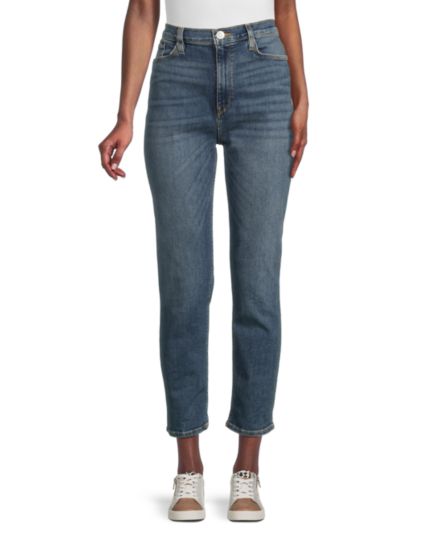 Укороченные прямые джинсы Barbara с высокой посадкой Hudson