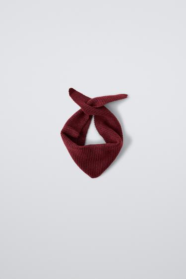 TRIANGULAR KNIT BANDANA ZARA