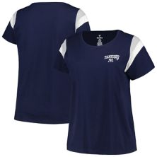 Women's Profile Navy New York Yankees Plus Size Scoop Neck T-Shirt Profile