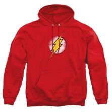 Justice League Of America Destroyed Flash Logo Adult Pull Over Hoodie Licensed Character
