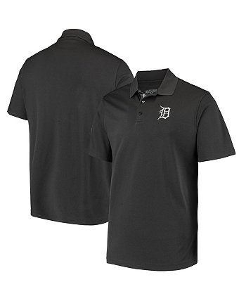 Мужская темно-серая рубашка поло Detroit Tigers Omaha 2-Hit LevelWear