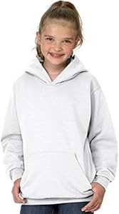 Hanes ComfortBlend EcoSmart Youth Pullover Hoodie White Hanes