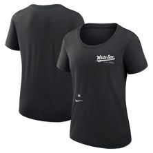 Women's Nike Black Chicago White Sox Authentic Collection Performance Scoop Neck T-Shirt Nitro USA