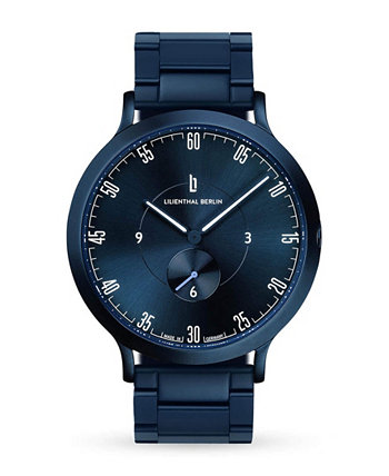 Мужские часы Lilienthal 1 1 All Blue Blue из нержавеющей стали с звеньями, 42 мм Lilienthal Berlin