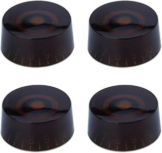 Black Electric Guitar Knobs Speed Volume Tone Control Knob for Epiphone Les Paul LP Style Electric Guitar Parts Replacement Set of 4Pcs (Black-Gold Word) XIYANGJUAN