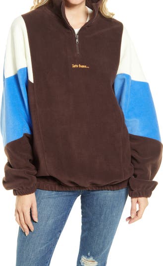 Флисовый пуловер с цветными блоками и молнией до половины IETS FRANS