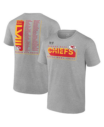 Мужская футболка двустороннего состава «Канзас-Сити Чифс 2023» с двусторонним составом «Хизер Грей» Kansas City Chiefs Big and Tall Fanatics