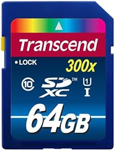 Transcend 16GB SDHC Class 10 UHS-1 Flash Memory Card Up to 60MB/s (TS16GSDU1) Transcend